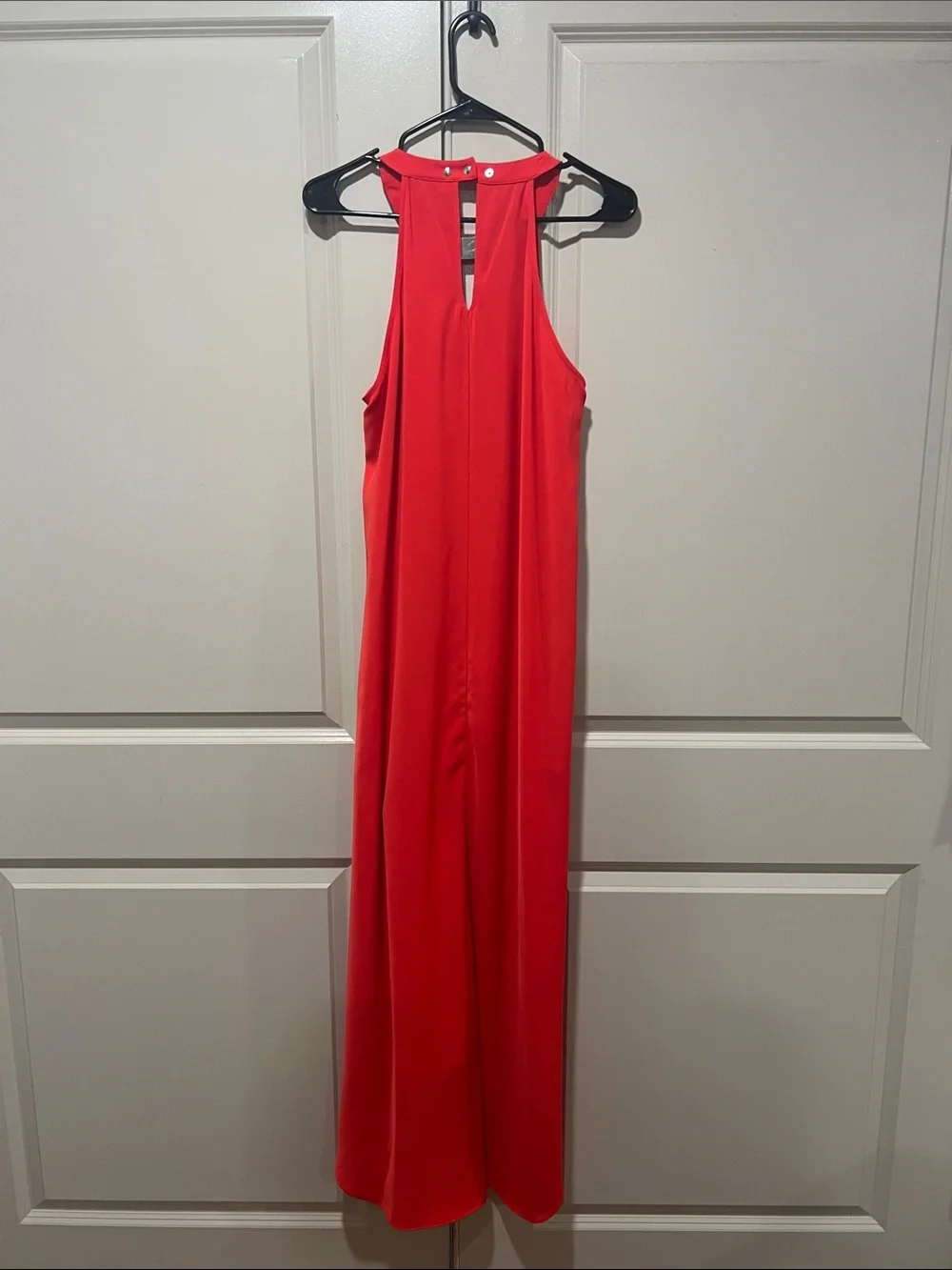 DKNYC size M Sleeveless Red Halter Maxi Dress